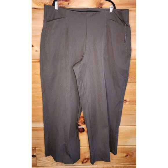 Old Navy Pixie Wide Leg Dress Womens Plus Size 3X Brown Pull On Pant Stretch NEW - Picture 1 of 12